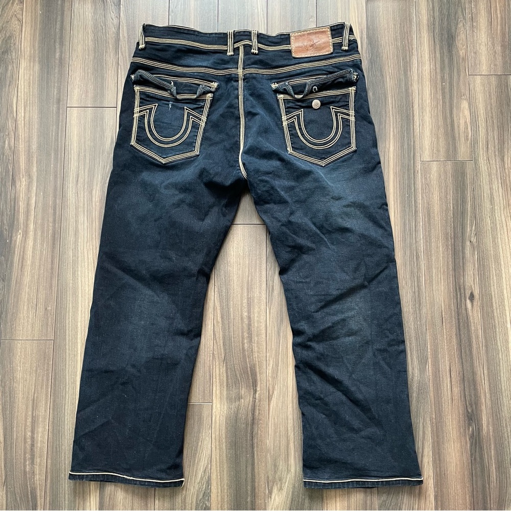 True Religion Men’s Jeans Relaxed Straight Fit Color Dark Indigo
